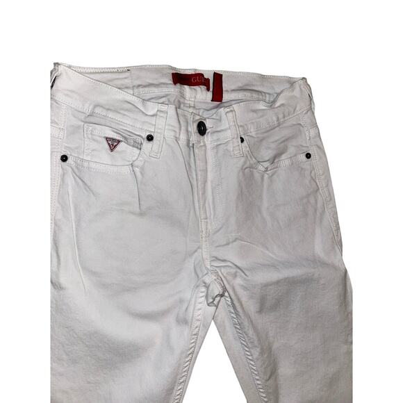 Guess Los Angeles Women Jeans‎ Size 30x32 White Denim Y2K Mid Rise Skinny - Picture 11 of 11